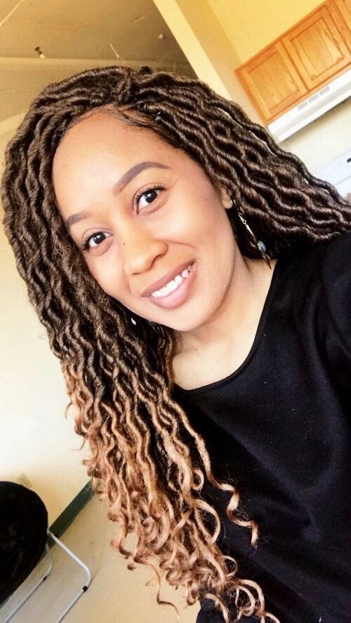 SEGO Faux Locs Crochet Braids Hair Synthetic Braiding Hair Real Soft Wave  Curly Black Hair Extensions Ombre Dreadlocks Hairstyles - Walmart.com